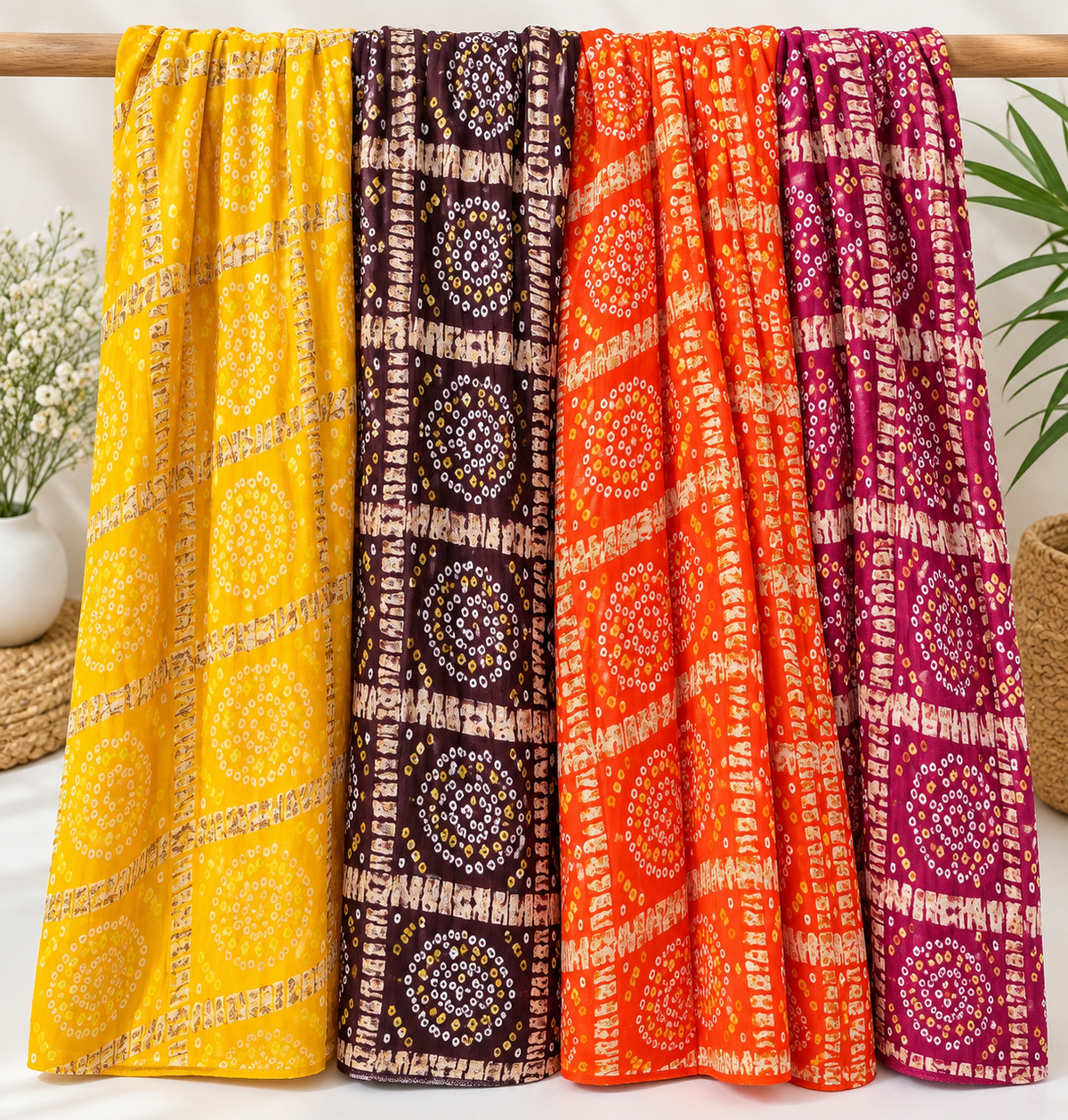 Bandhani Dupatta Indian Traditional Scarf | Bandhej Dupatta | Wedding, Mehendi & Sangeet Gift for Her