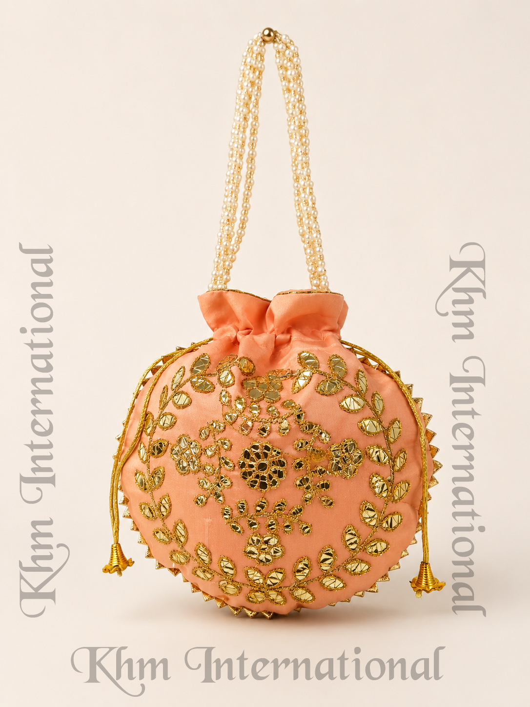 Designer Embroidered Potli Bags with Golden Work for Wedding & Festive Wear