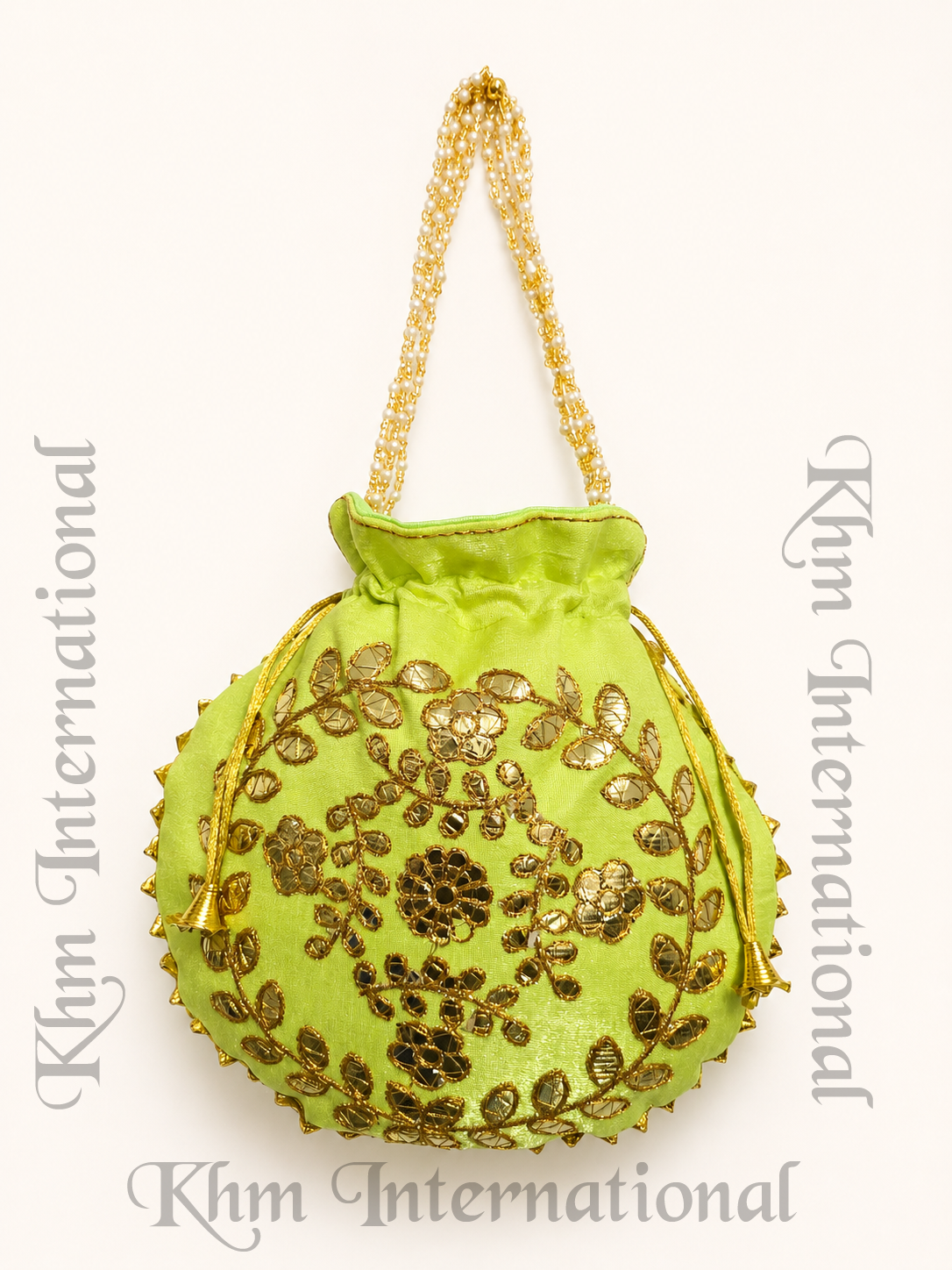 Designer Embroidered Potli Bags with Golden Work for Wedding & Festive Wear