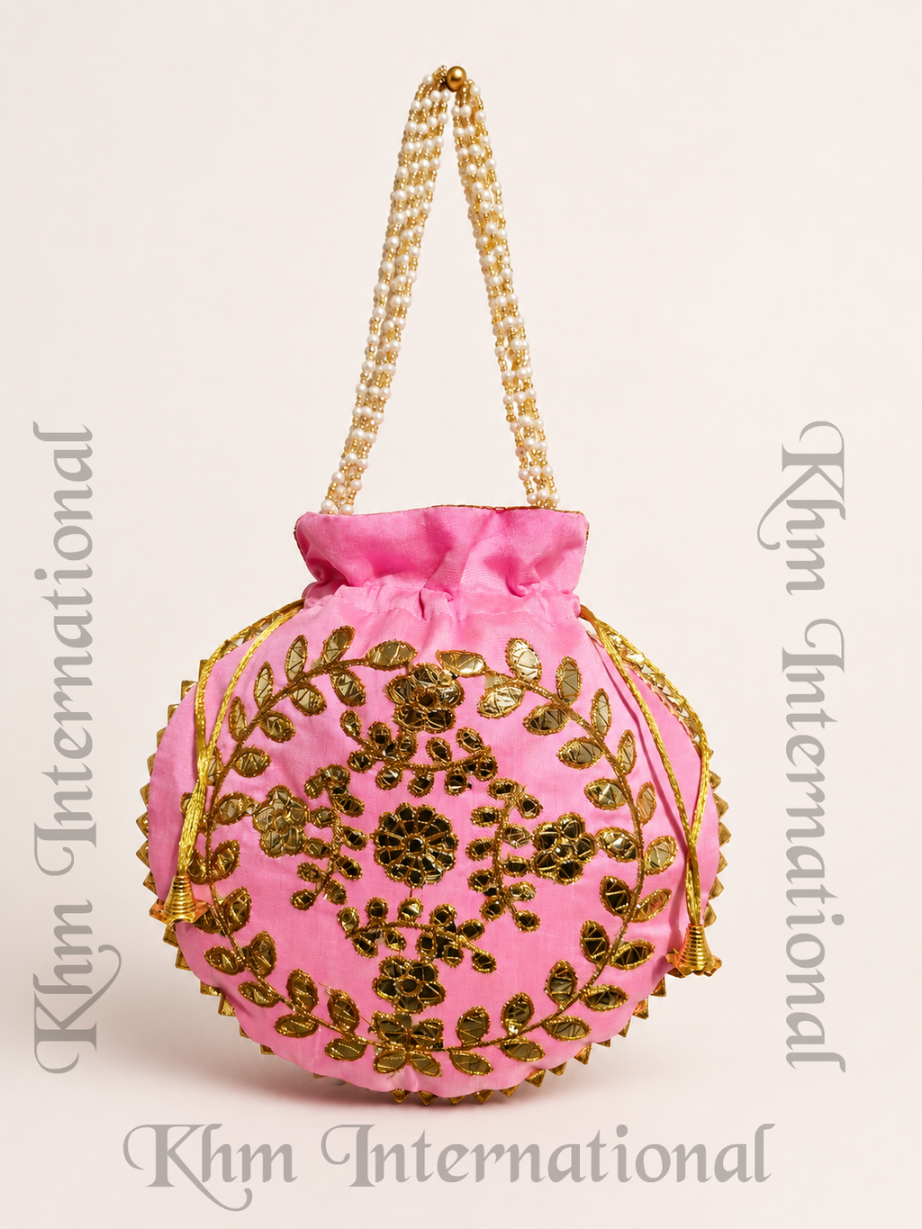 Designer Embroidered Potli Bags with Golden Work for Wedding & Festive Wear