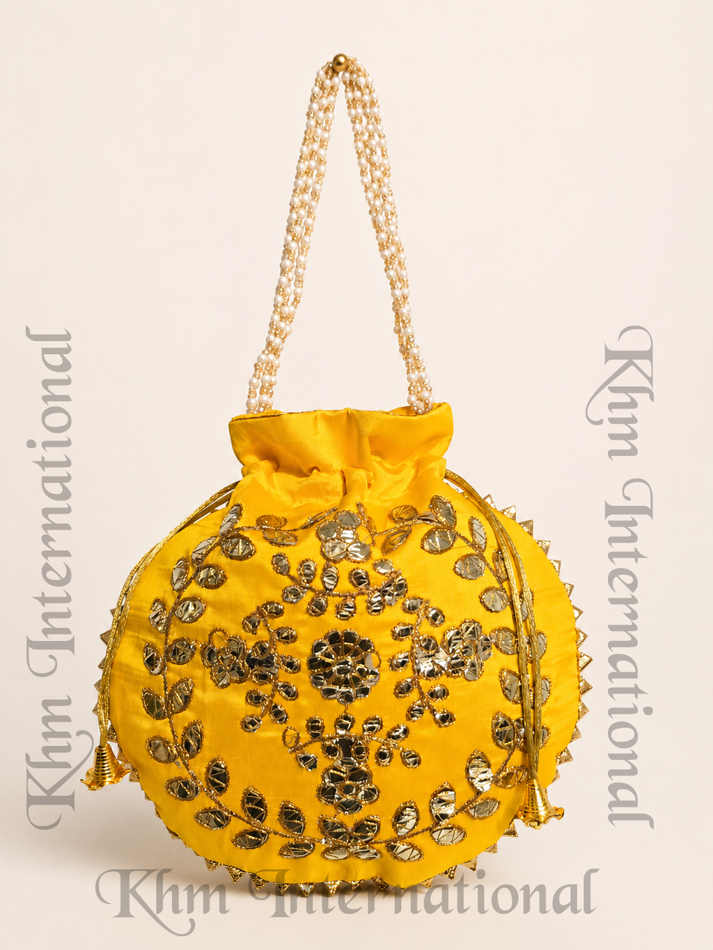 Designer Embroidered Potli Bags with Golden Work for Wedding & Festive Wear