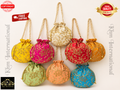 Embroidered Potli Bag for Women | Indian Wedding Favor Purse, Bridal Drawstring Handbag, Ethnic Party Clutch for Bridesmaids & Festive Gifts