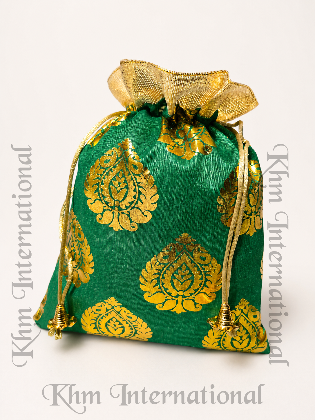 Brocade Potli Bag 7x9 Inch, Assorted Colors Indian Wedding Gift Bag, Traditional Drawstring Pouch, Party Favor & Return Gift Bag