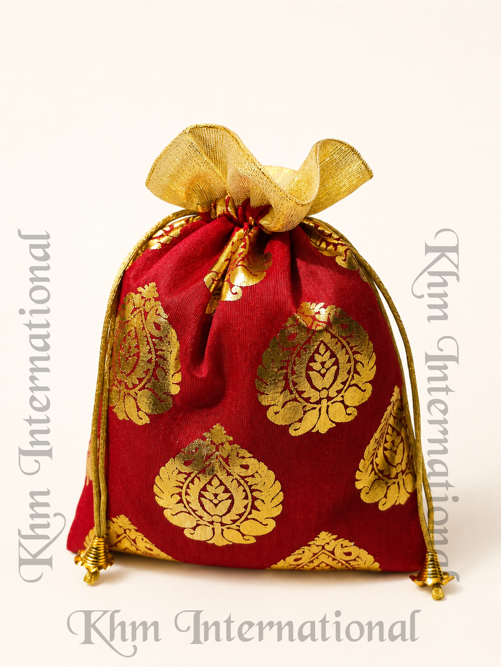 Brocade Potli Bag 7x9 Inch, Assorted Colors Indian Wedding Gift Bag, Traditional Drawstring Pouch, Party Favor & Return Gift Bag