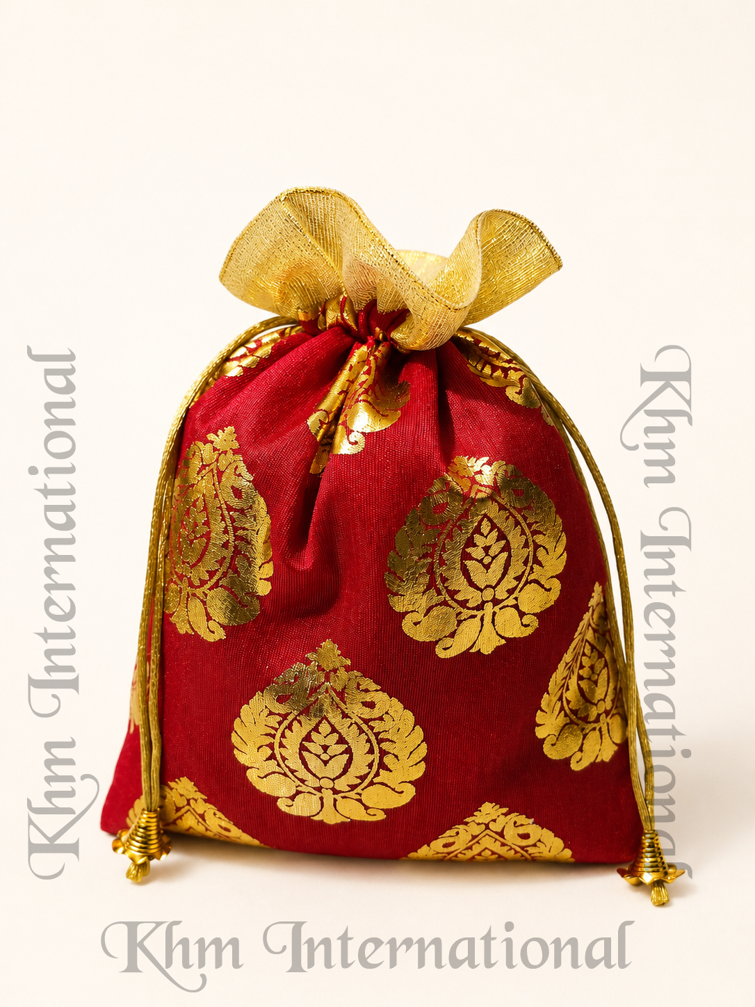Brocade Potli Bag 7x9 Inch, Assorted Colors Indian Wedding Gift Bag, Traditional Drawstring Pouch, Party Favor & Return Gift Bag