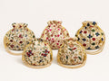 Embroidered Silk Potli Bag - Indian Handmade Party Favor (Lot of 100 Pcs, 9x9 inches)