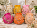 Embroidered Potli Bag for Wedding, Haldi, Mehendi & Party Favors