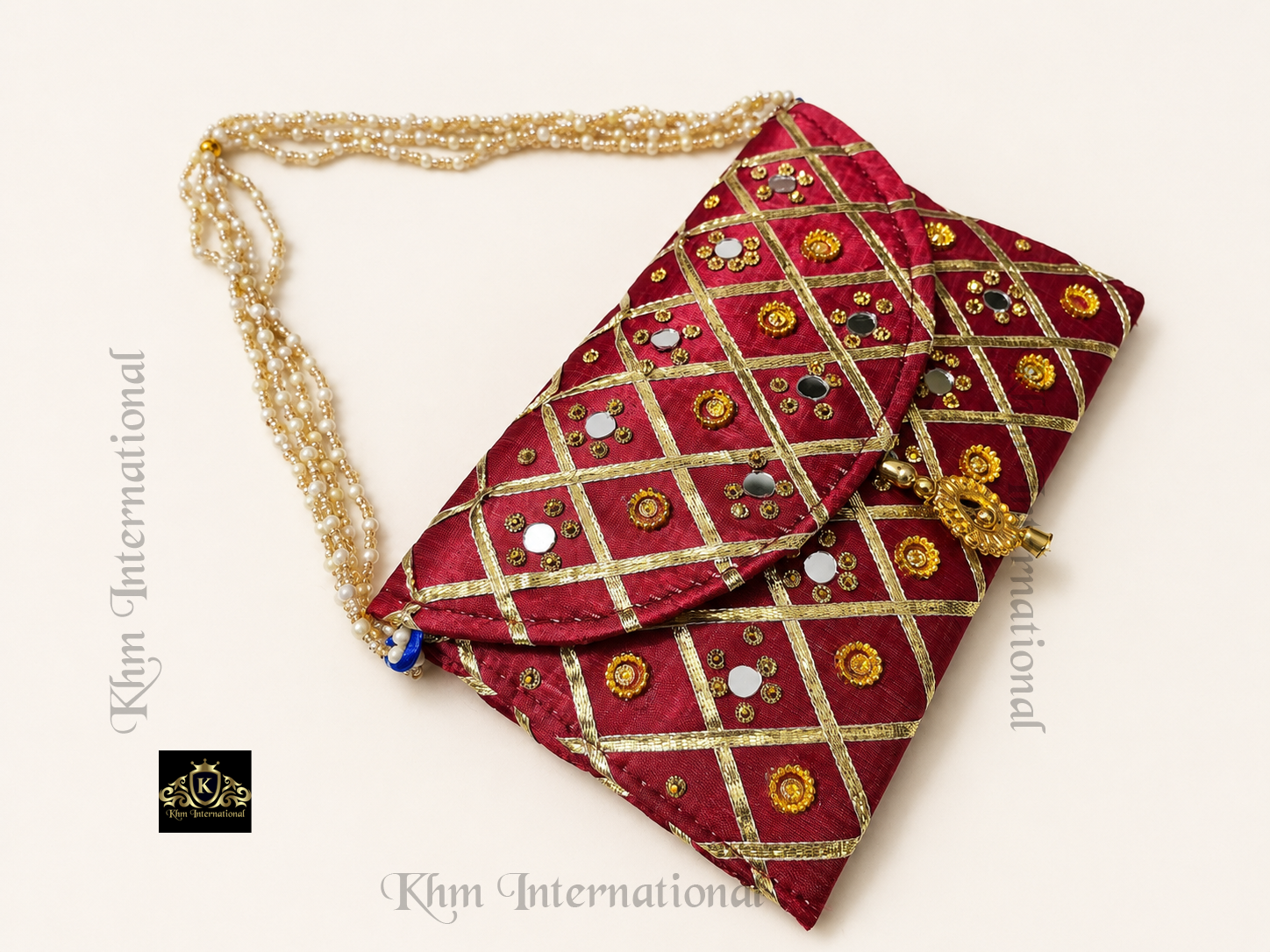 Mirror Work Clutch For Mehendi Sangeet Return Gifts