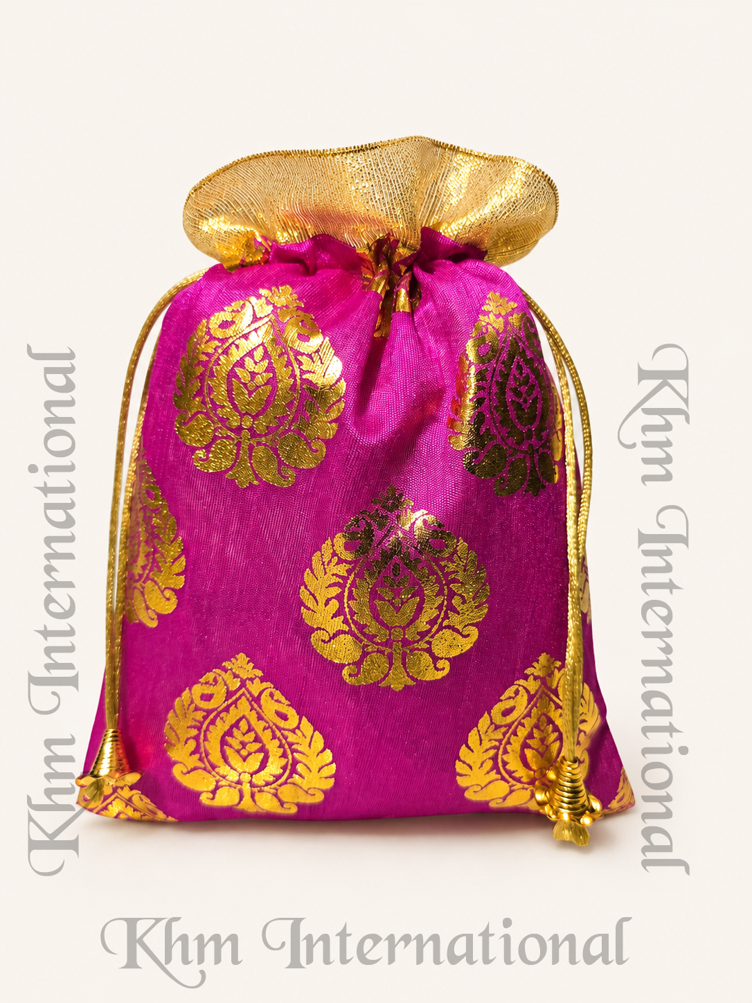 Brocade Potli Bag 7x9 Inch, Assorted Colors Indian Wedding Gift Bag, Traditional Drawstring Pouch, Party Favor & Return Gift Bag