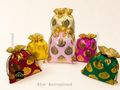 Brocade Potli Bag 7x9 Inch, Assorted Colors Indian Wedding Gift Bag, Traditional Drawstring Pouch, Party Favor & Return Gift Bag