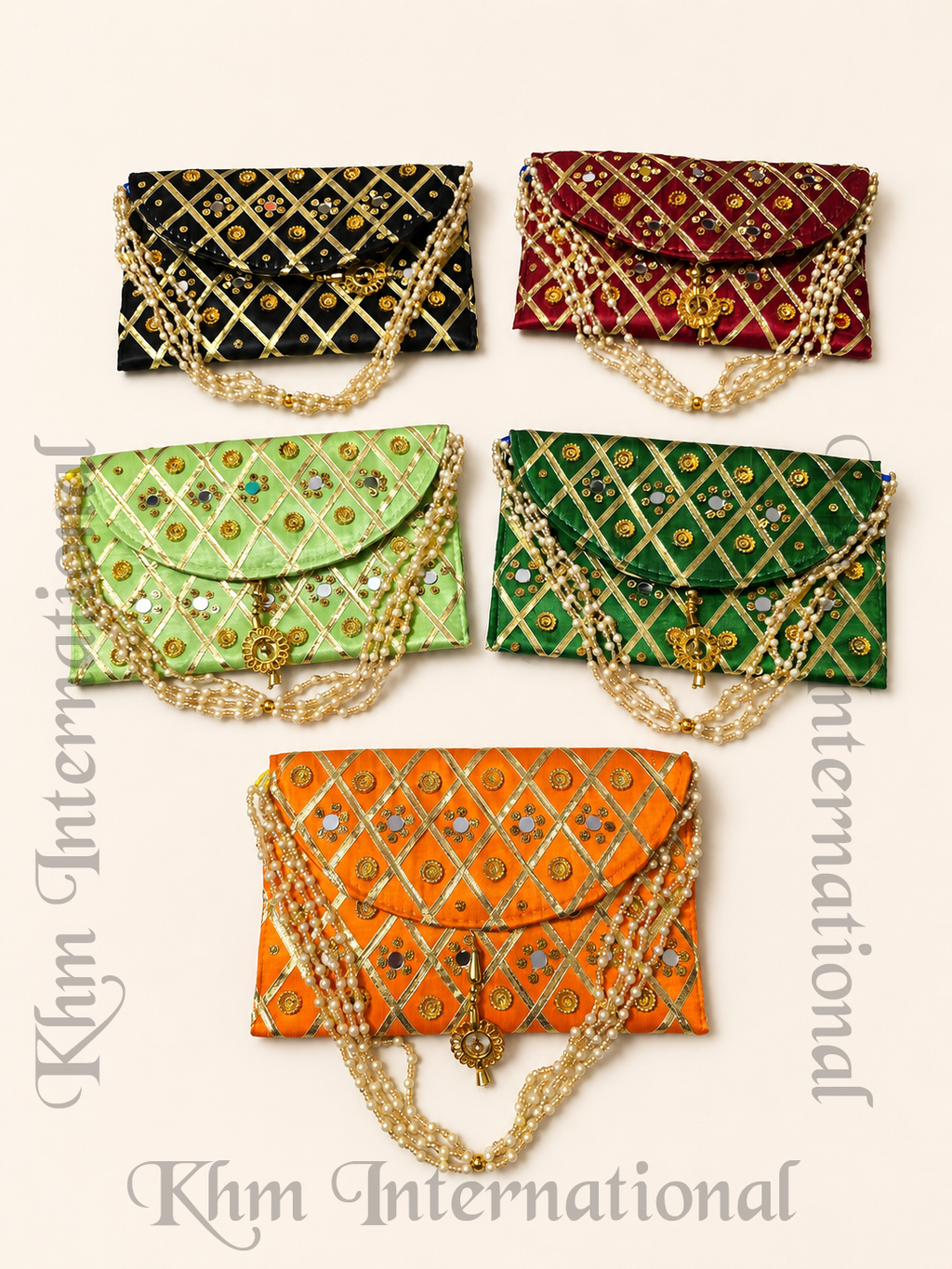 Mirror Work Clutch For Mehendi Sangeet Return Gifts