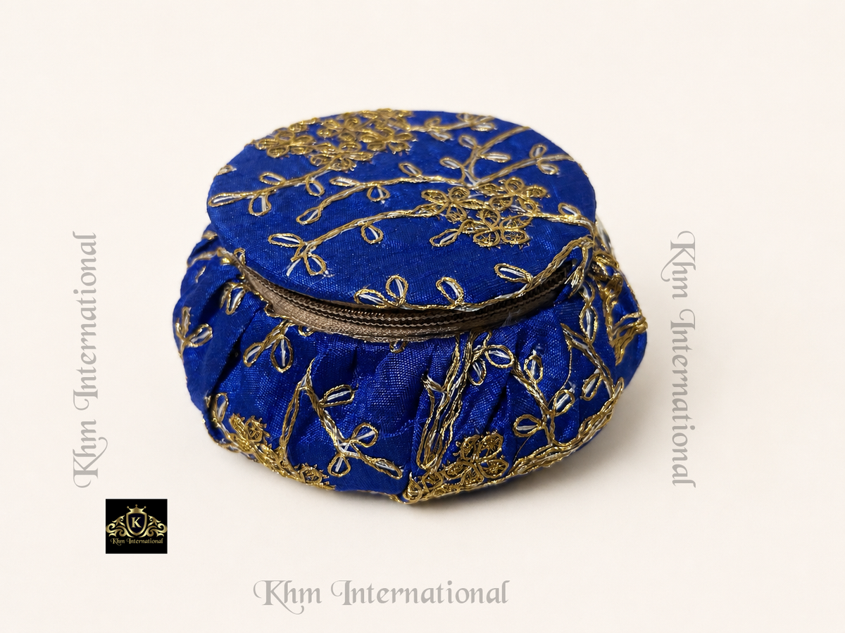 Embroidered Matki Box, Indian Wedding Favor, Bridesmaid Gift