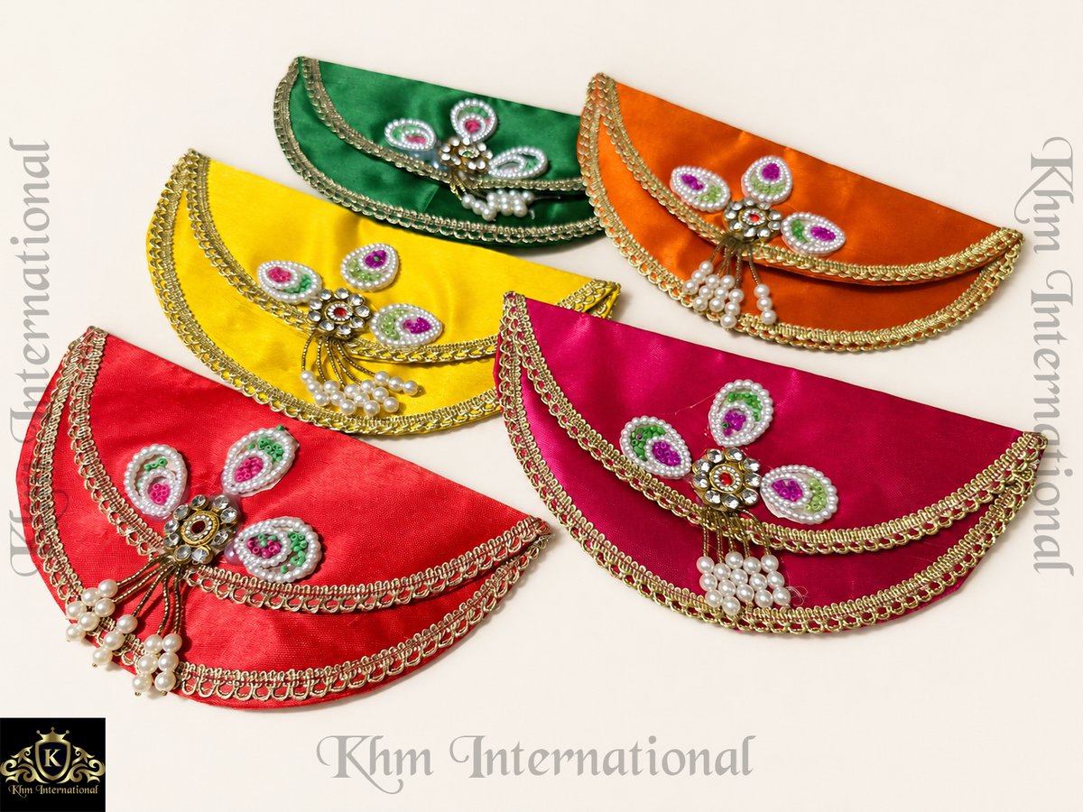 Handmade Indian Embroidered Clutch Bag, Traditional Wedding Gift Purse, Silk Fabric Party Favor Pouch