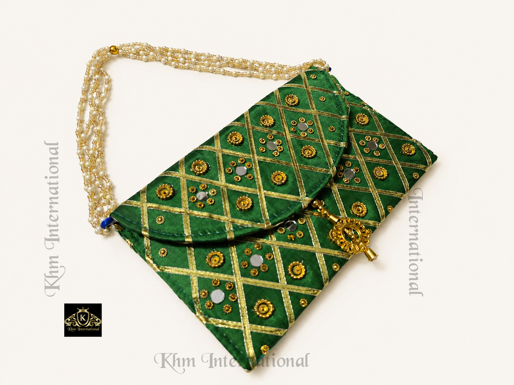 Mirror Work Clutch For Mehendi Sangeet Return Gifts