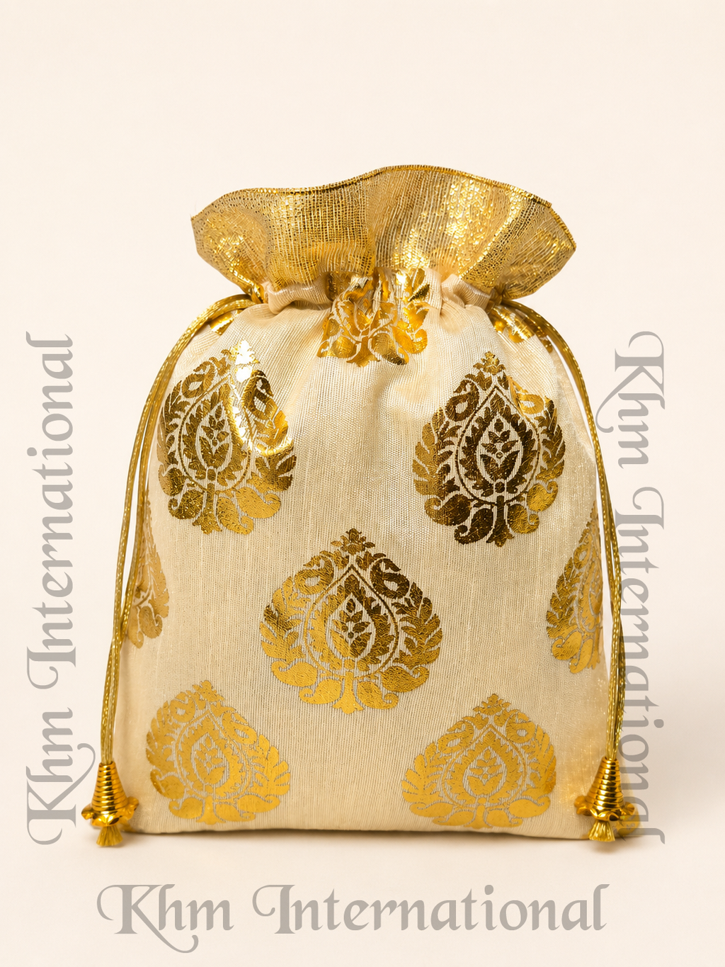 Brocade Potli Bag 7x9 Inch, Assorted Colors Indian Wedding Gift Bag, Traditional Drawstring Pouch, Party Favor & Return Gift Bag