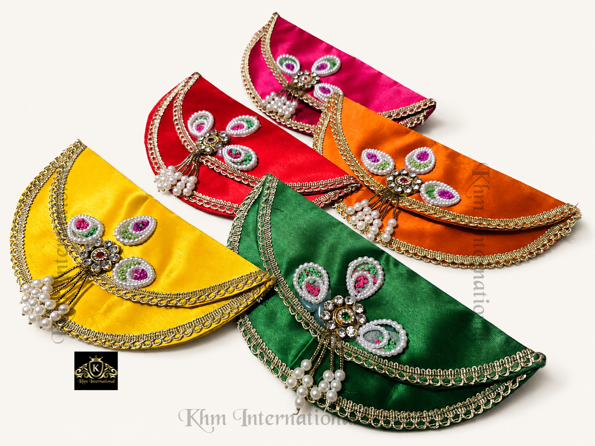 Handmade Indian Embroidered Clutch Bag, Traditional Wedding Gift Purse, Silk Fabric Party Favor Pouch